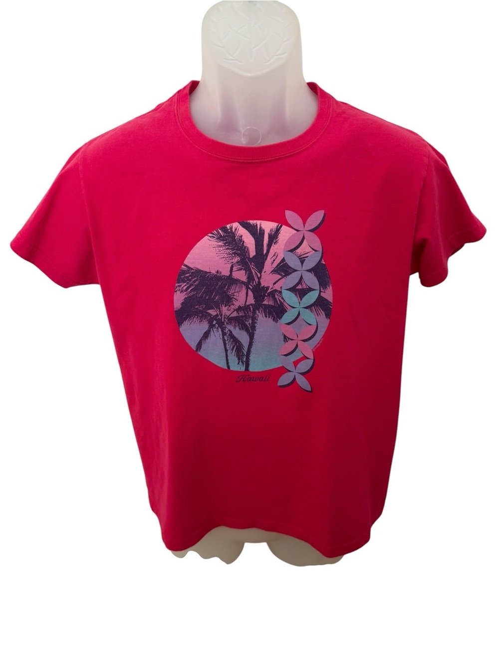 Crazy Shirts Hawaii Tropical Hawaiian Pink Graphic Tee Shirt Women M Medium - Picture 1 of 7